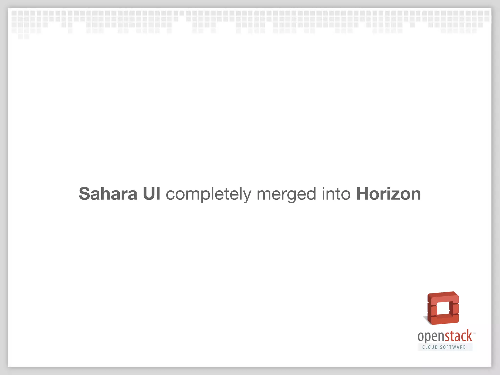 Sahara UI completely merged into Horizon
