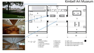 Kimbell Art Museum
Parking
Stair
Entrance Lobby
 