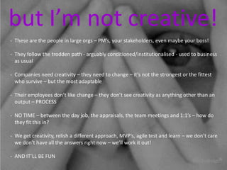 Not Creativity The Power of Creativity and Innovation | PPTX
