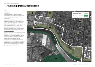 Urban Design Brief – BEIL6002 UNSW DECEMBER 2019KIMBERLEY CROFTS -- Z3199999 10
10
1.7 Existing green & open space
VEGETATION
OPEN & GREEN SPACE
Existing open space
Mangroves & saltmarsh
1A 1B
1C
1D
1E
1X
 