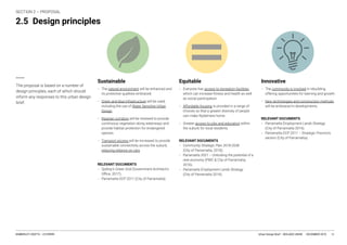 Urban Design Brief – BEIL6002 UNSW DECEMBER 2019KIMBERLEY CROFTS -- Z3199999 18
18
2.5 Design principles
Sustainable
RELEVANT DOCUMENTS
Equitable
RELEVANT DOCUMENTS
Innovative
RELEVANT DOCUMENTS
 