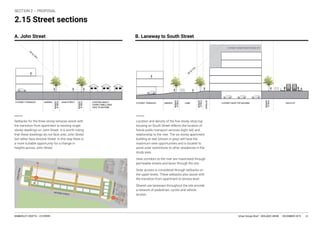 Urban Design Brief – BEIL6002 UNSW DECEMBER 2019KIMBERLEY CROFTS -- Z3199999 28
28
2.15 Street sections
A. John Street B. Laneway to South Street
 