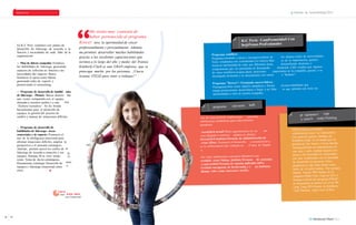 PERSONAS PLANETA PRODUCTOS Informe de Sostenibilidad 2013 
ades 
llar 
stra 
A tra 
con 
cola 
›› un 
técn 
›› u 
emp 
ento tod 
ar Chai 
la 
13 Por 
ones uni 
o, (iPe 
uni 
de i 
bebin dibós 
ora Comercial 
Me siento muy contenta de 
haber pertenecido al programa 
Krecer: tuve la oportunidad de crecer 
profesionalmente y personalmente. Además, 
me permitió desarrollar muchas habilidades 
gracias a las excelentes capacitaciones que 
tuvimos a lo largo del año y medio del Trainee. 
Kimberly-Clark es una GRAN empresa, que se 
preocupa mucho por las personas. ¡Unase 
levanta FELIZ para venir a trabajar!” 
En K-C Peru, contamos con planes de 
desarrollo de liderazgo de acuerdo a la 
función y necesidades de cada llder de la 
organización: 
›› Plan de líderes compañía: Fortalece 
las habilidades de liderazgo, generando 
espacios de reflexión en función a las 
necesidades del negocio. Busca 
fortalecer el apoyo entre llderes 
generando redes de soporte y 
promoviendo el networking. 
›› Programa de desarrollo de habilid 
de liderazgo - Plantas: Busca desarro 
una visión compartida con el equipo, 
alineada a nuestros sueños y a nue 
“Kultura Ganadora”. Se les brinda 
herramientas para el desarrollo de 
equipos, la gestión del proceso de 
cambio y manejo de situaciones diflciles 
. 
›› Programa de desarrollo de 
habilidades de liderazgo - áreas 
comerciales y de soporte: Promueve el 
uso de la inteligencia emocional para 
afrontar situaciones diflciles, ampliar la 
perspectiva y el pensami estratégico. 
Además, permite ejercit los estilos de 
liderazgo de acuerdo a situación y sus 
equipos. Durante 20 se tocó temas 
como Toma de decisi estratégicas, 
Pensamiento estratégic Desarrollo de 
equipos y liderazgo situacional, entre 
otros. 
Valerie 
Ases 
38 39 
 