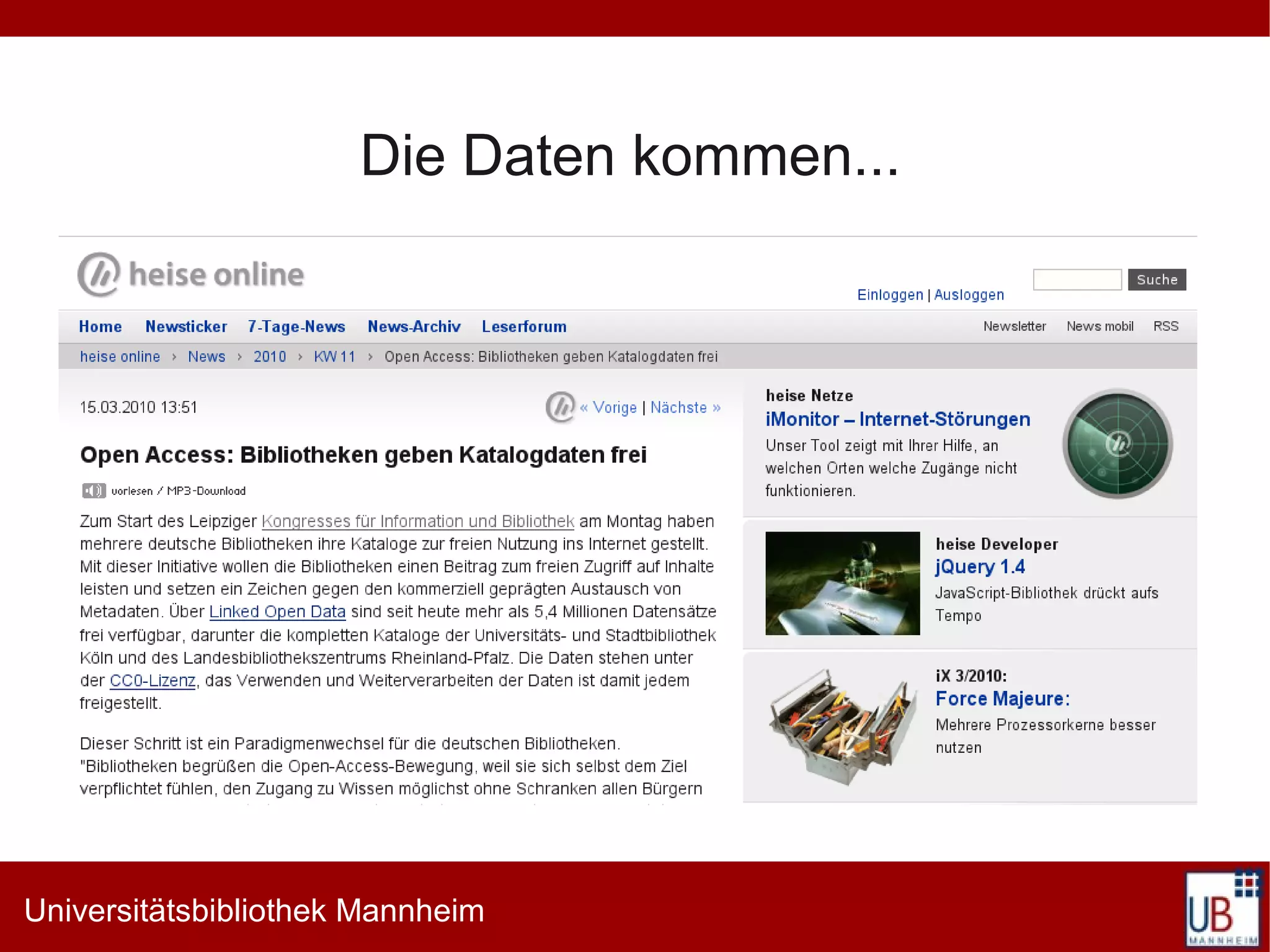 Die Daten kommen...




Universitätsbibliothek Mannheim
 