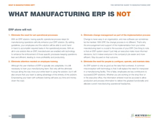 The Definitive Guide to Manufacturing ERP | PDF
