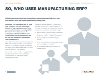 The Definitive Guide to Manufacturing ERP | PDF