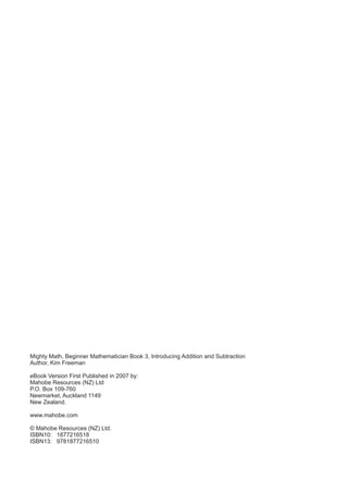 Kim freeman mighty math for 4-6 year olds introducing addition and ...