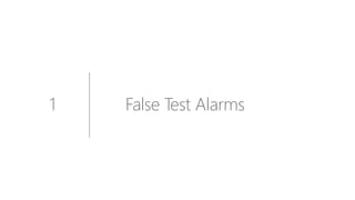 1 False Test Alarms
 