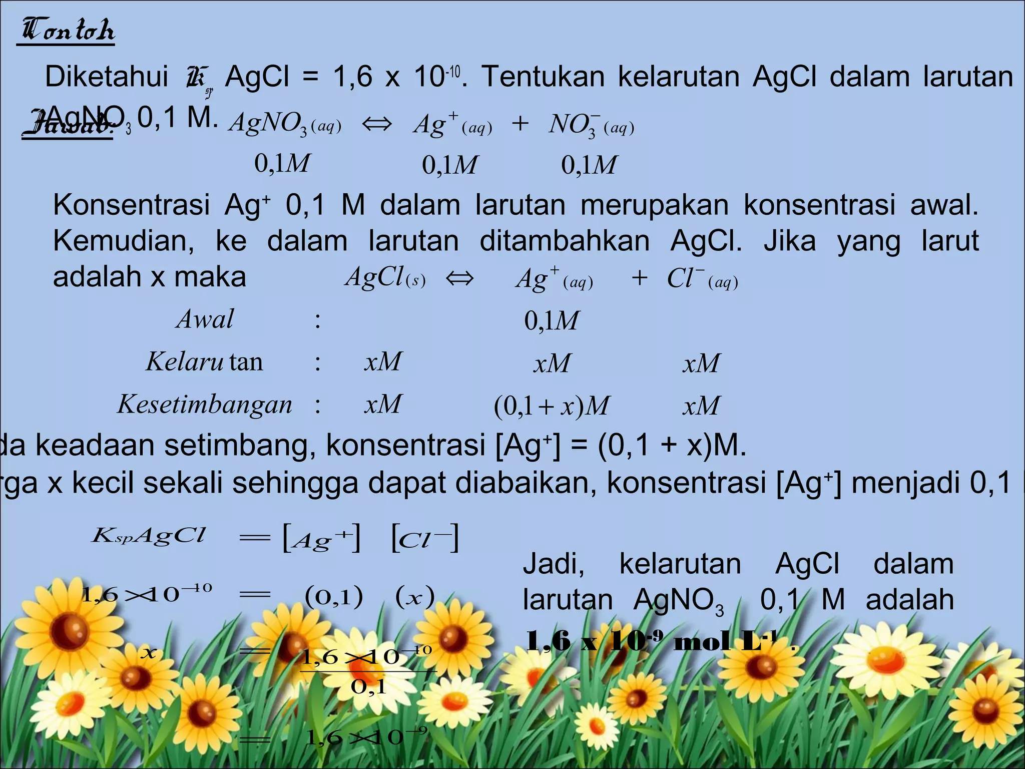 Kelarutan dan hasil kali larutan (Kimia) | PPT