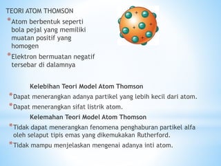 Teori atom kimia kelas 10 sma | PPTX