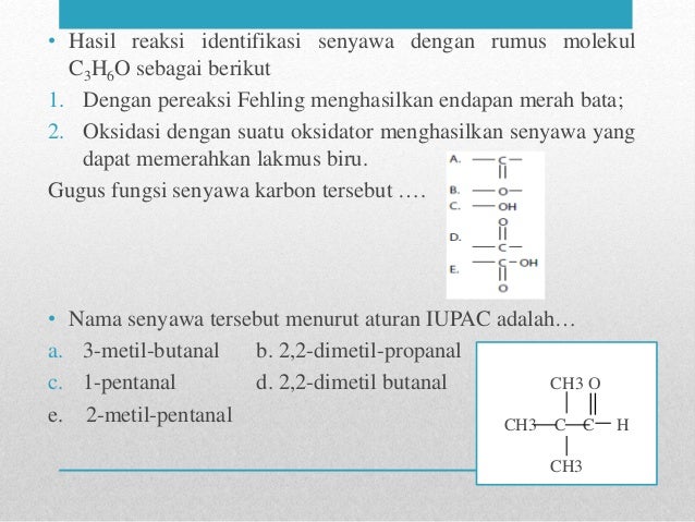 Perbedaan Rumus Struktur Senyawa Aldehid Dengan Keton Berbagai Struktur