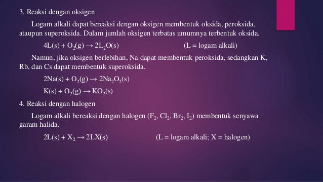 Logam Alkali Unsur Sifat Sifat Contoh Soal