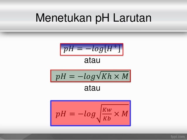 Penurunan Rumus Hidrolisis Garam Asam