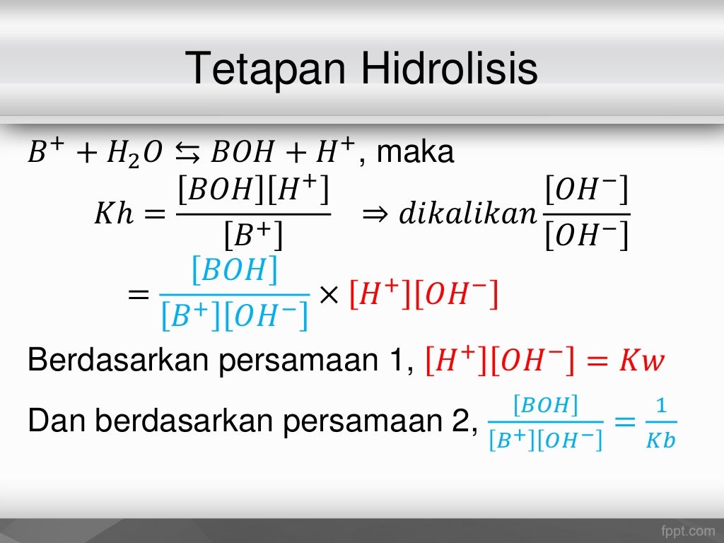 Penurunan Rumus Hidrolisis Garam Asam