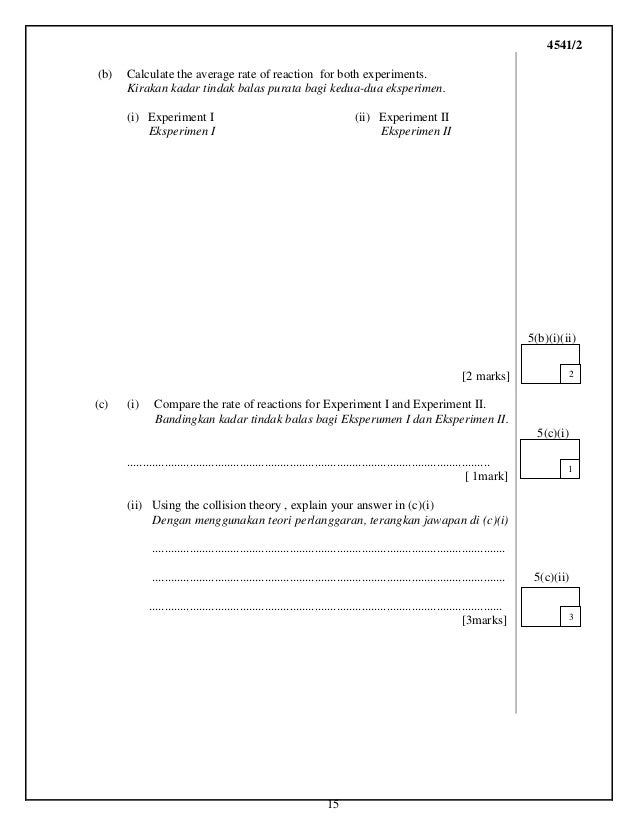 Jawapan Peperiksaan Pepercubaan Kimia 2009 Kertas 2 malaykiews