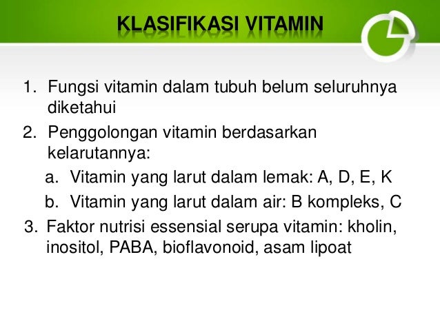 Di Bawah Ini Merupakan Jenis Vitamin Berdasarkan Kelarutannya Adalah