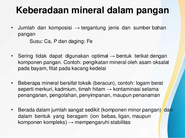 Kimia Pangan Mineral