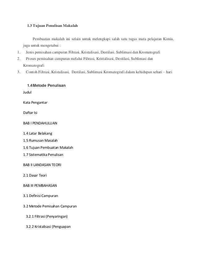 Kimia pemisahan campuran