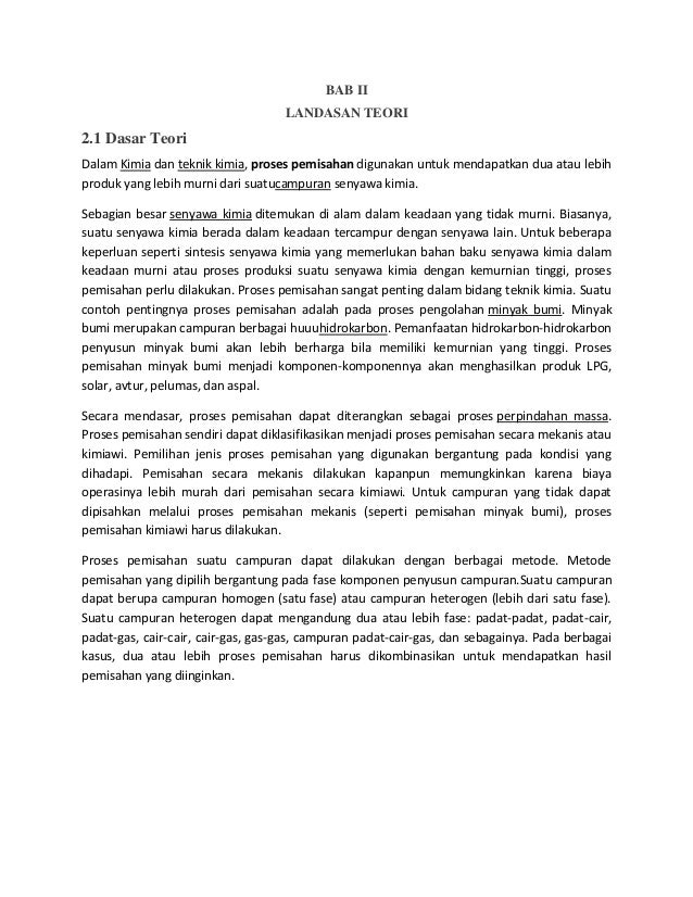 Kimia pemisahan campuran