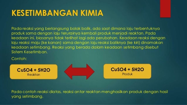 Kimia Pertemuan 4 Kesetimbangan Kimia Kimia Pertemuan 4 Kesetimbangan Kimia