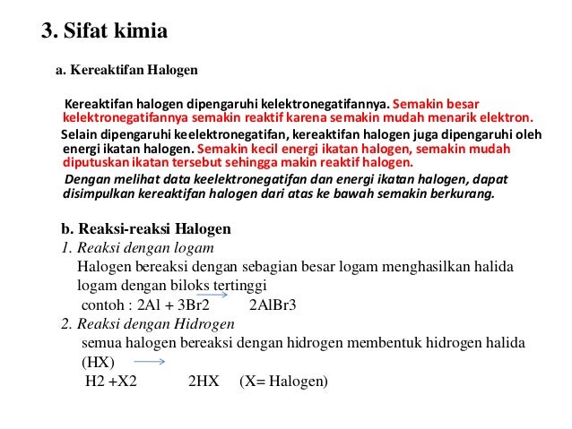 Kimia unsur alkali, alkali tanah, halogen dan gas mulia
