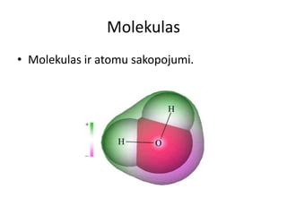 MolekulasMolekulas ir atomu sakopojumi.