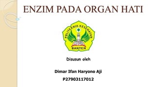 ENZIM PADA ORGAN HATI
Disusun oleh
Dimar Ifan Haryono Aji
P27903117012
 