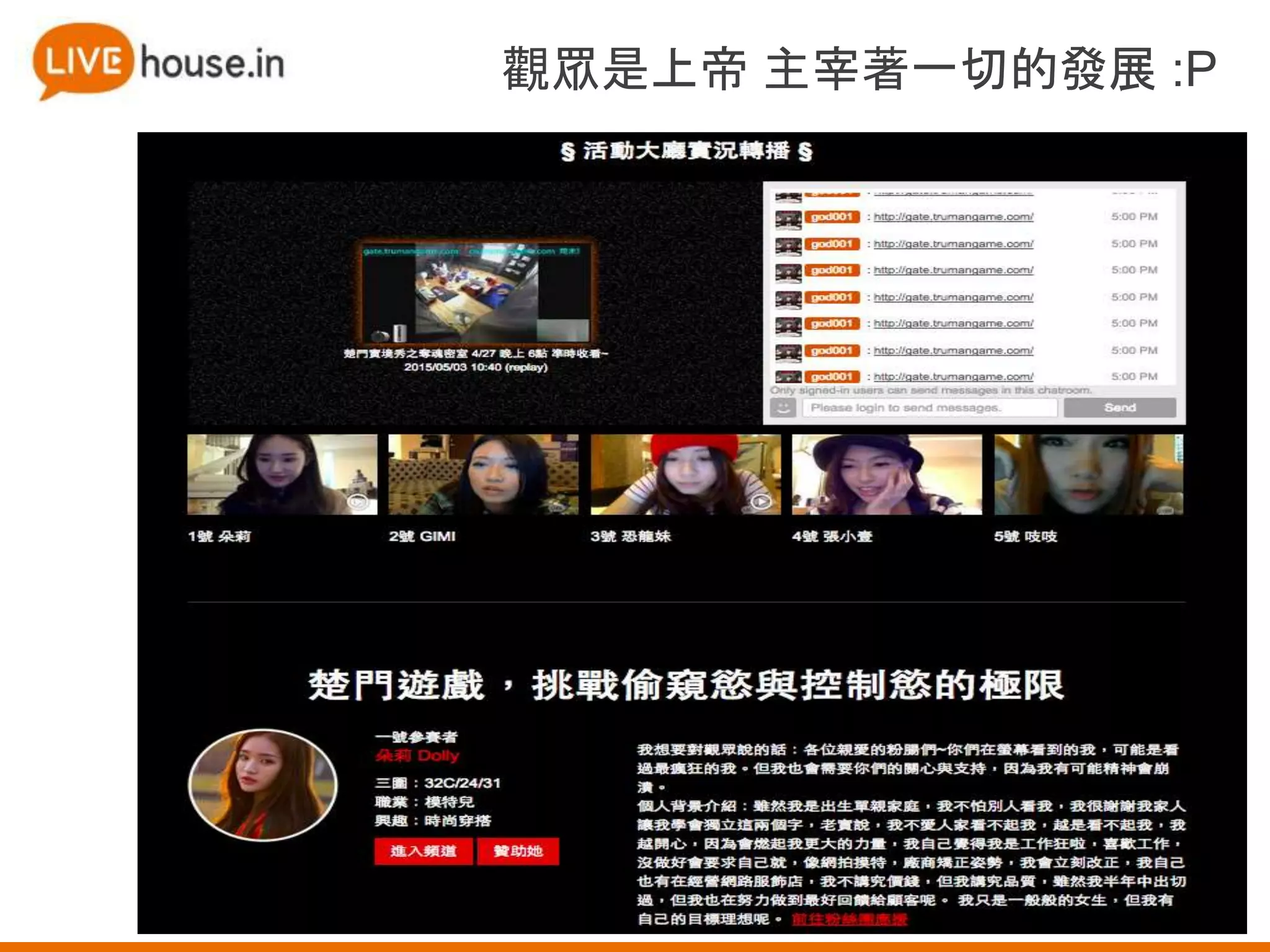 觀眾是上帝 主宰著一切的發展 :P
 