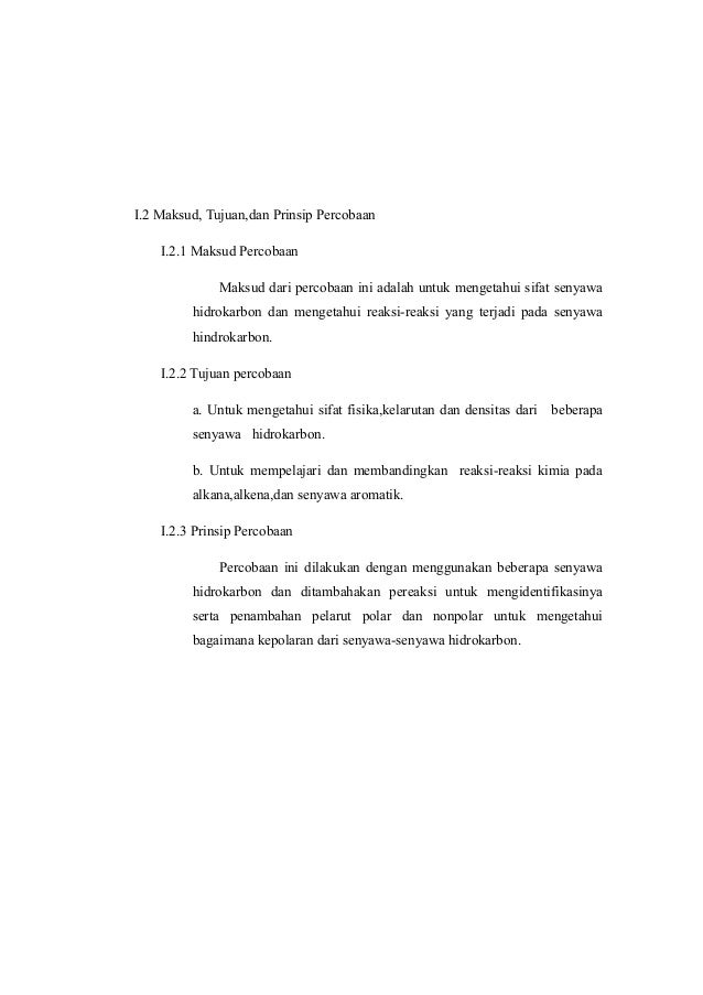 Laporan kimia organik hidrokarbon