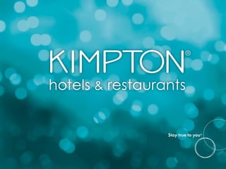 Kimpton Hotel & Restaurant Group HRC Innovation Award 2010 Presentation