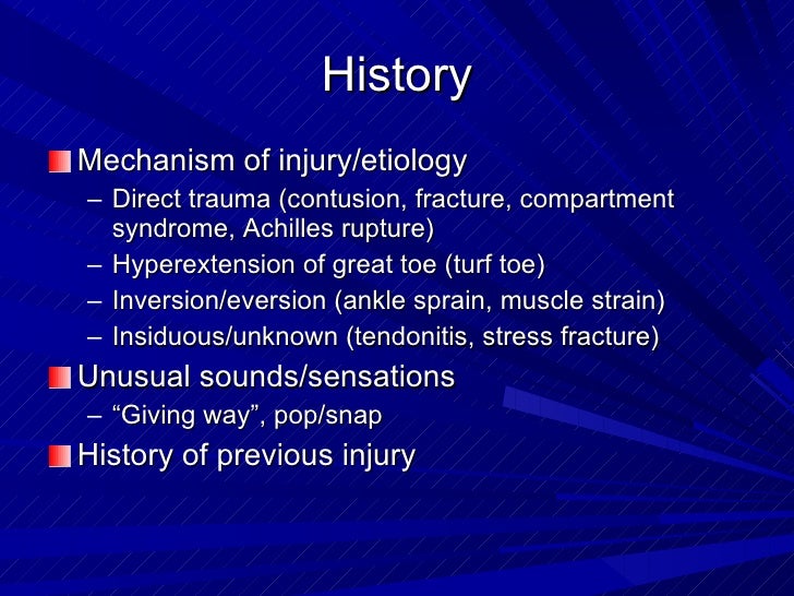 Kin 188 Foot, Ankle And Leg Injuries