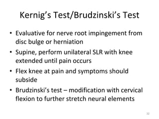 Kin191 A.Ch.10. Lumbar. Thoracic. Evaluation | PPT