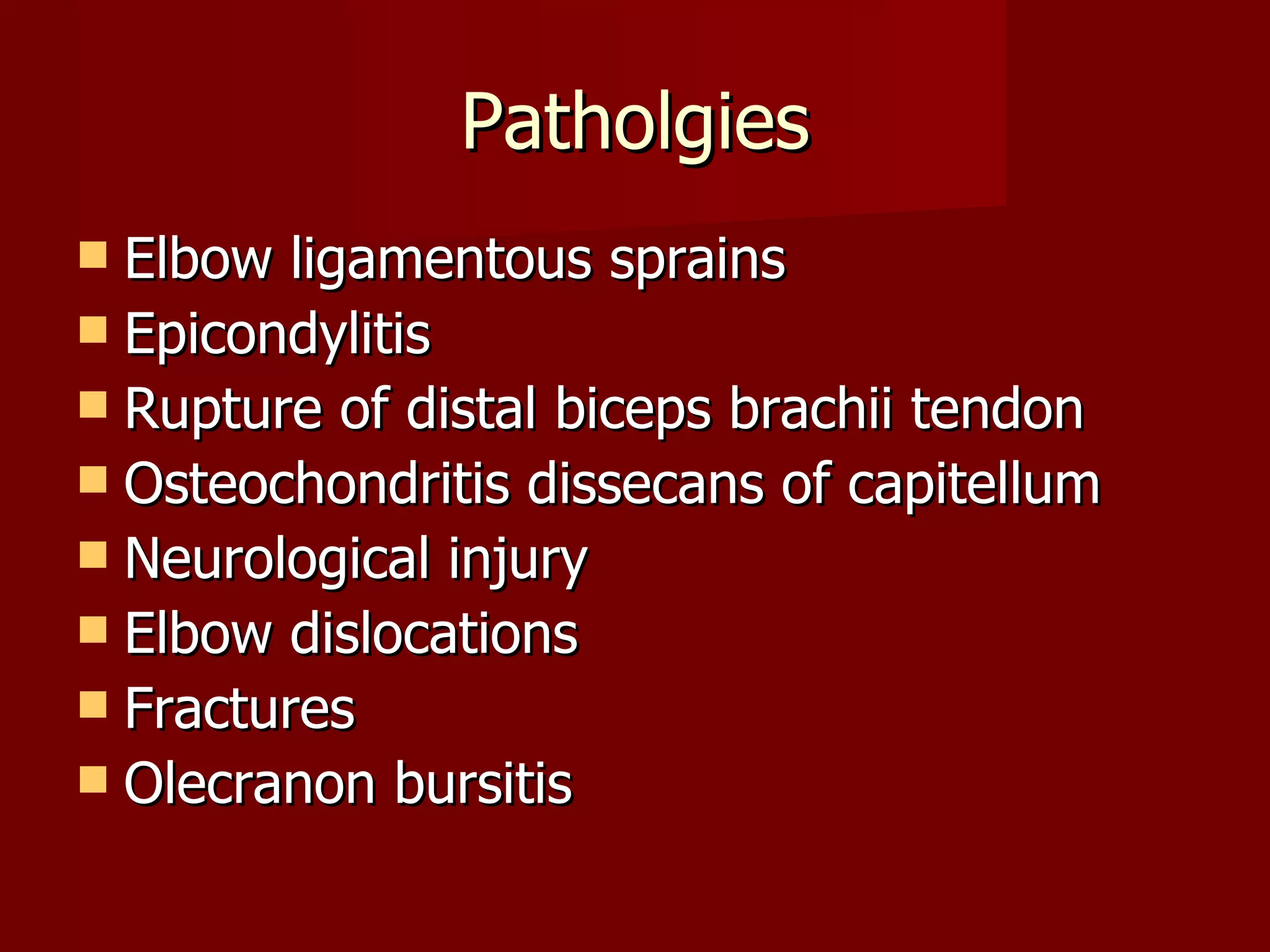 Elbow Tendon Rupture Kin 191 B – Elbow And Forearm Pathologies | PPT