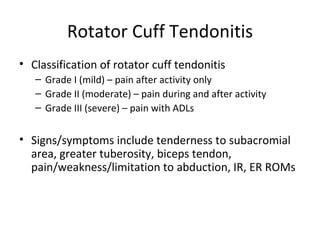 Kin 191 B – Shoulder Injuries | PPT