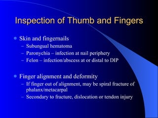 Kin 191 B – Wrist, Hand And Finger Evaluation And Pathologies | PPT