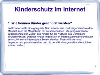 6
Probleme von Kindern und
Jugendlichen mit Hilfe des
Internets angehen
Aktives Herantreten
an Eltern und Kinder zur
Informationsvermittlung
Prävention von
Pädophilen-Kontakten
Kindgerecht
aufbereitete
News
Informationen
für
Eltern
Kinderschutz
im Internet
Zweck der Gesellschaft
 