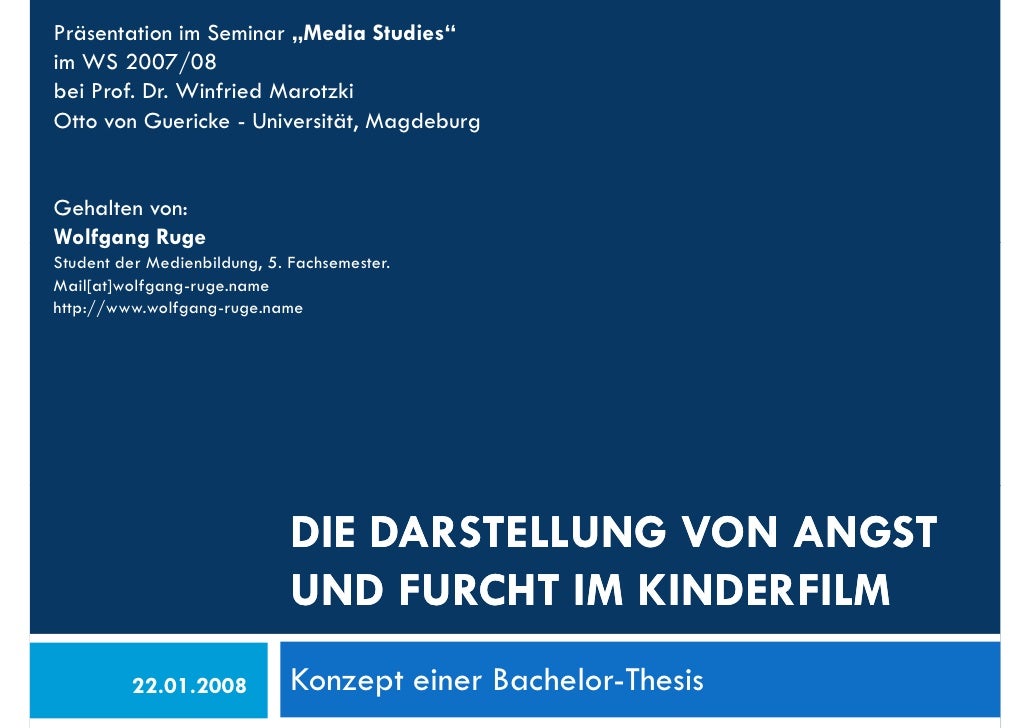 Bachelorarbeit Konzept
