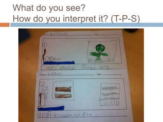 What do you see?How do you interpret it? (T-P-S)