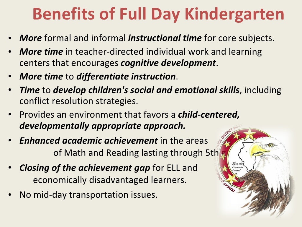 Full Day Kindergarten Presentation; September 2011