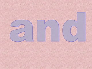 Kindergarten sight words