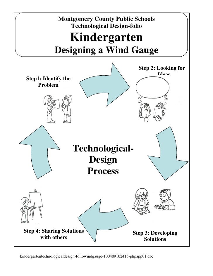 kindergarten technological design folio wind gauge
