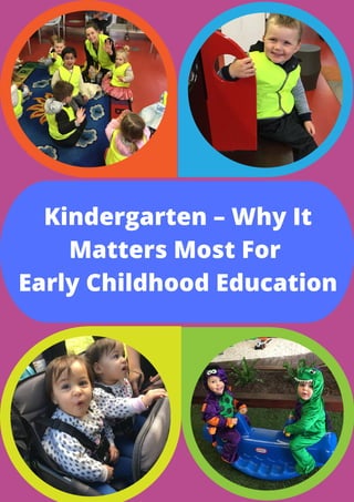 Kindergarten – Why It
Matters Most For
Early Childhood Education
 
