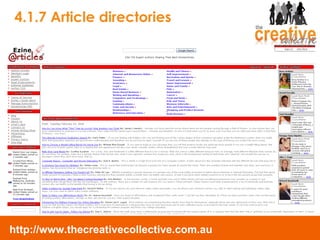 4.1.7 Article directories 