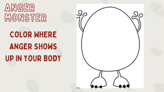 Anger
Anger
monster
monster
COLOR WHERE
ANGER SHOWS
UP IN YOUR BODY