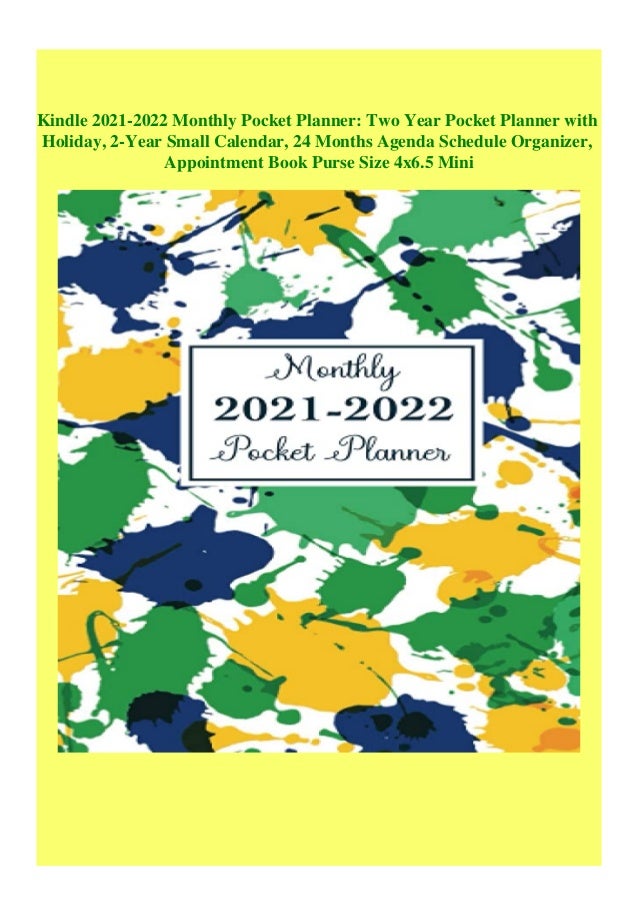 2021 2022 Pocket Purse Size Planner Calendar 20 21 Organizer Agenda Schedule