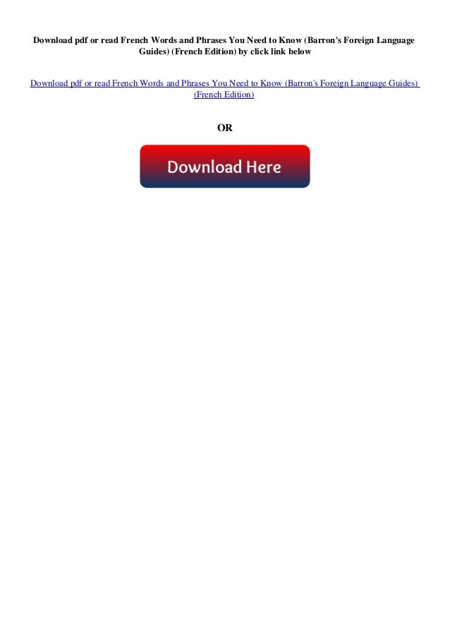 barron's foreign language guides 501 french verbs pdf