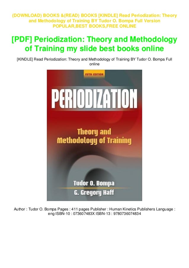  kindle read periodization theory and methodology of training by