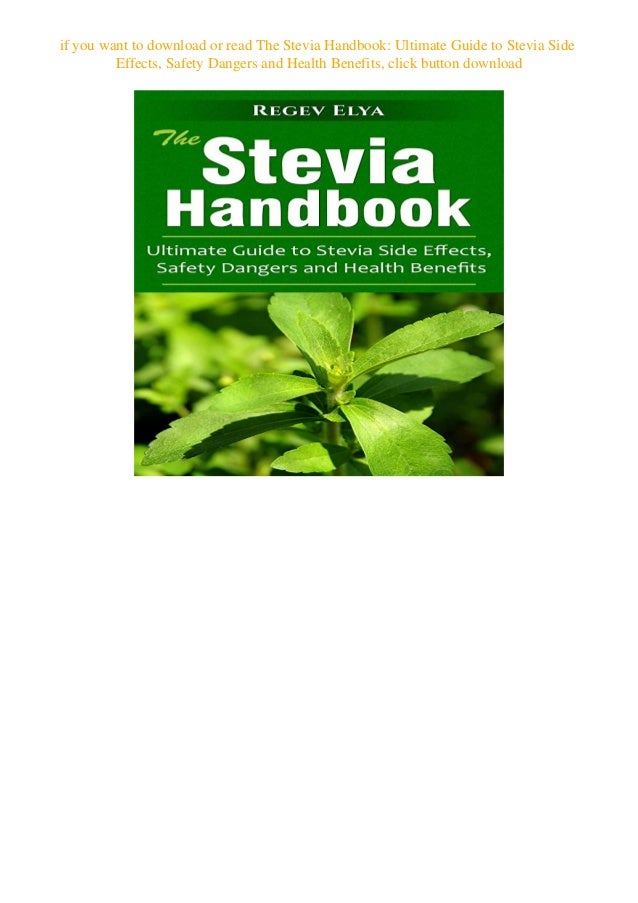 Kindle The Stevia Handbook Ultimate Guide to Stevia Side Effects Safety