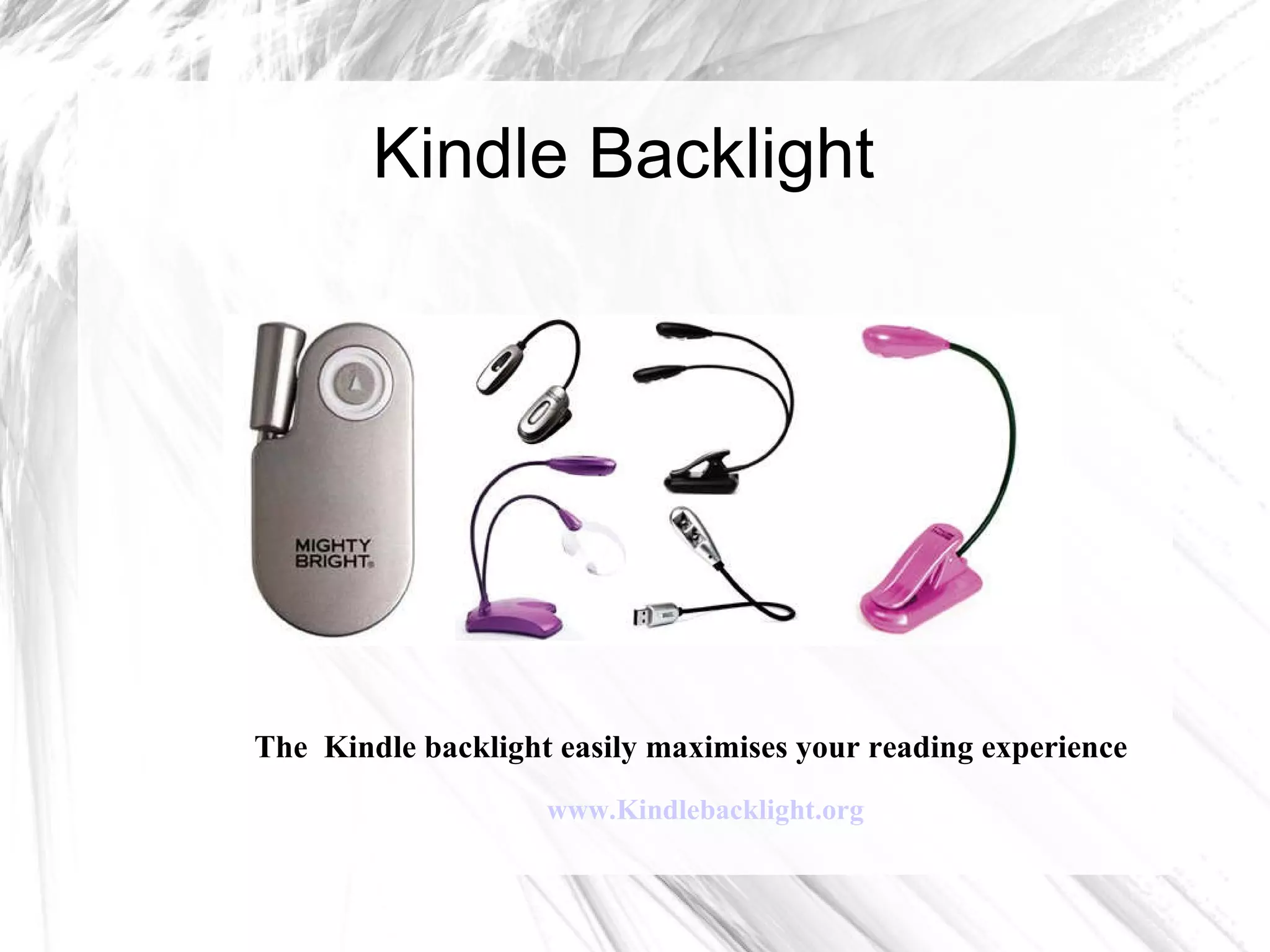 Kindle backlight PPT