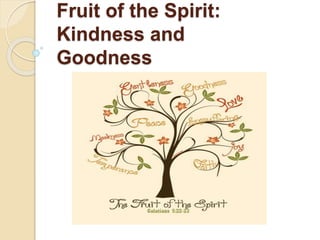 Fruit of the Spirit:
Kindness and
Goodness
 